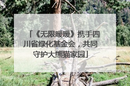 《无限暖暖》携手四川省绿化基金会，共同守护大熊猫家园