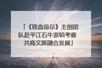 《铁血幕阜》主创团队赴平江石牛寨镇考察 共商文旅融合发展