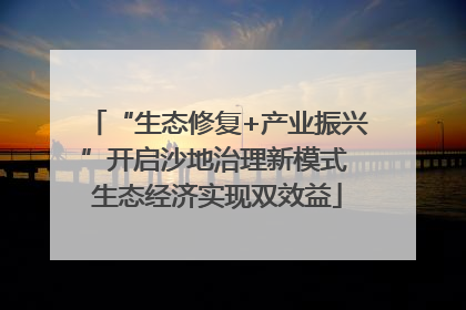 “生态修复+产业振兴”开启沙地治理新模式 生态经济实现双效益
