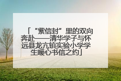“紫信封”里的双向奔赴——清华学子与怀远县龙亢镇实验小学学生暖心书信之约