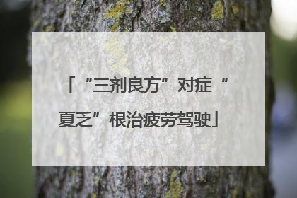“三剂良方”对症“夏乏”根治疲劳驾驶