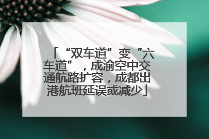 “双车道”变“六车道”，成渝空中交通航路扩容，成都出港航班延误或减少