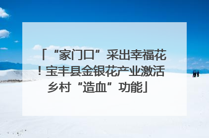 “家门口”采出幸福花！宝丰县金银花产业激活乡村“造血”功能