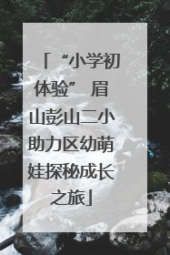 “小学初体验” 眉山彭山二小助力区幼萌娃探秘成长之旅