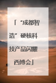 “成都智造”硬核科技产品闪耀西博会