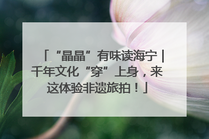 “晶晶”有味读海宁｜千年文化“穿”上身，来这体验非遗旅拍！