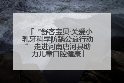 “舒客宝贝·关爱小乳牙科学防龋公益行动” 走进河南唐河县助力儿童口腔健康
