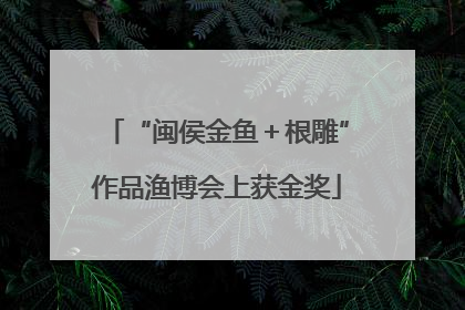 “闽侯金鱼＋根雕”作品渔博会上获金奖