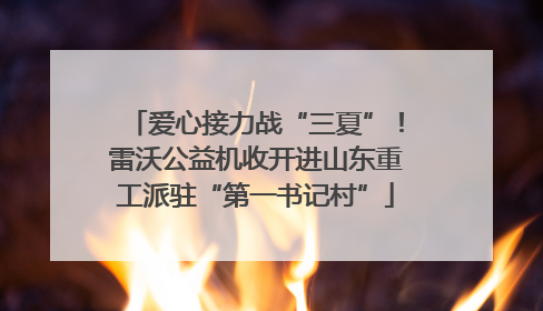 爱心接力战“三夏”！雷沃公益机收开进山东重工派驻“第一书记村”