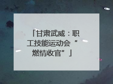 甘肃武威：职工技能运动会“燃情收官”