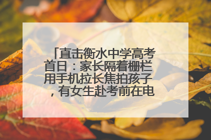 直击衡水中学高考首日：家长隔着栅栏用手机拉长焦拍孩子，有女生赴考前在电话亭与家人通话