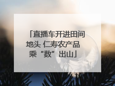直播车开进田间地头 仁寿农产品乘“数”出山