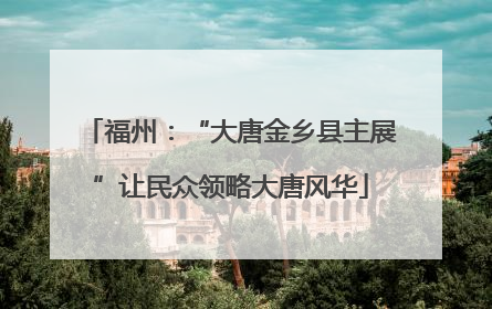 福州：“大唐金乡县主展”让民众领略大唐风华