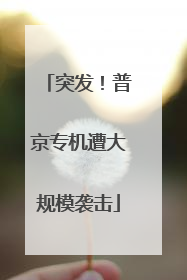 突发！普京专机遭大规模袭击