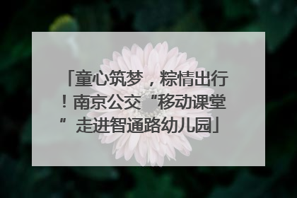 童心筑梦，粽情出行！南京公交“移动课堂”走进智通路幼儿园