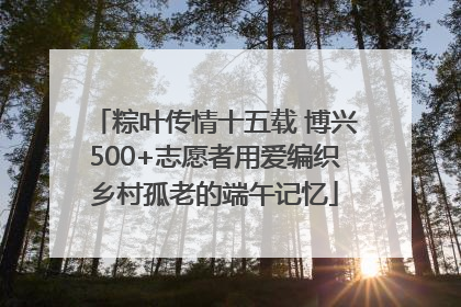 粽叶传情十五载 博兴500+志愿者用爱编织乡村孤老的端午记忆