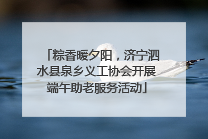 粽香暖夕阳，济宁泗水县泉乡义工协会开展端午助老服务活动