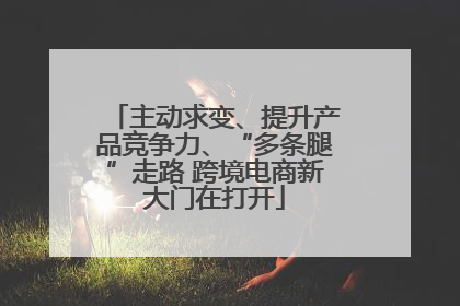 主动求变、提升产品竞争力、“多条腿”走路 跨境电商新大门在打开