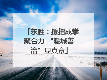 东胜：攥指成拳聚合力 “暖城善治”显真章
