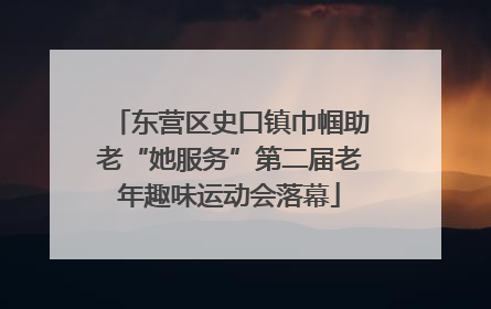 东营区史口镇巾帼助老“她服务”第二届老年趣味运动会落幕