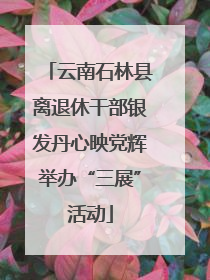 云南石林县离退休干部银发丹心映党辉举办“三展”活动
