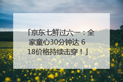 京东七鲜过六一：全家童心30分钟达 618价格持续击穿！
