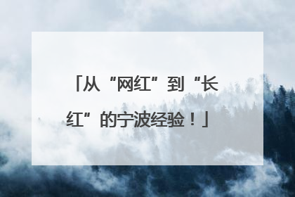 从“网红”到“长红”的宁波经验！