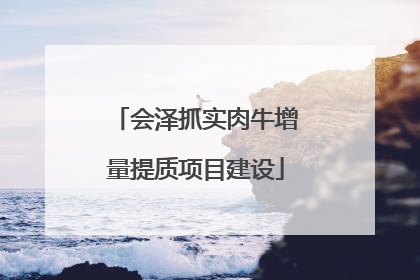 会泽抓实肉牛增量提质项目建设