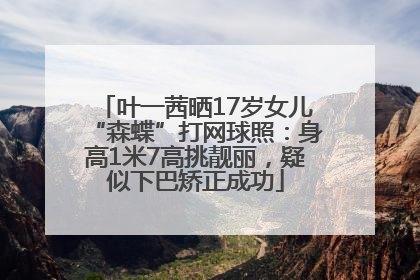 叶一茜晒17岁女儿“森蝶”打网球照：身高1米7高挑靓丽，疑似下巴矫正成功