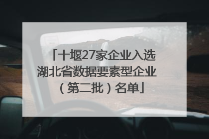 十堰27家企业入选湖北省数据要素型企业（第二批）名单