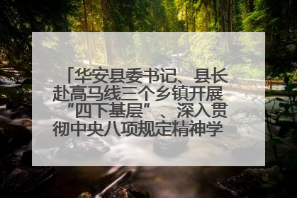 华安县委书记、县长赴高马线三个乡镇开展“四下基层”、深入贯彻中央八项规定精神学习教育工作调研