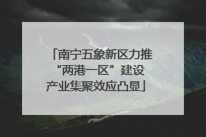 南宁五象新区力推“两港一区”建设 产业集聚效应凸显