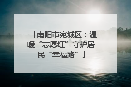 南阳市宛城区：温暖“志愿红”守护居民“幸福路”