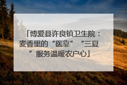 博爱县许良镇卫生院：麦香里的“医靠”“三夏”服务温暖农户心