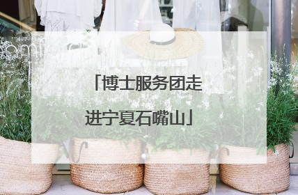 博士服务团走进宁夏石嘴山
