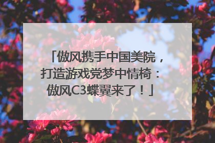 傲风携手中国美院，打造游戏党梦中情椅：傲风C3蝶翼来了！