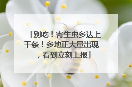 别吃！寄生虫多达上千条！多地正大量出现，看到立刻上报