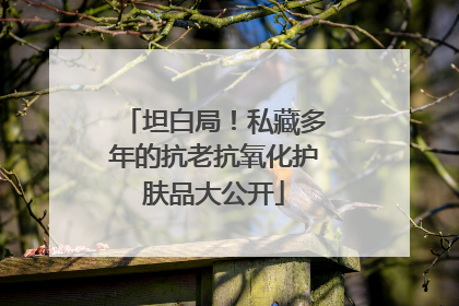 坦白局！私藏多年的抗老抗氧化护肤品大公开