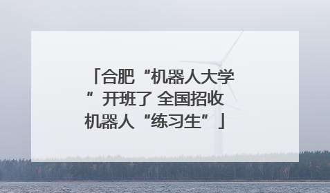 合肥“机器人大学”开班了 全国招收机器人“练习生”