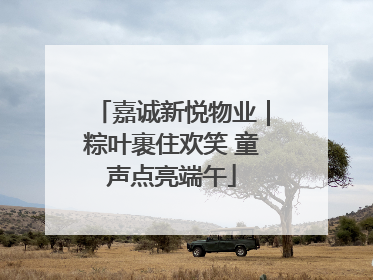 嘉诚新悦物业｜粽叶裹住欢笑 童声点亮端午