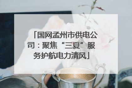 国网孟州市供电公司：聚焦“三夏”服务护航电力清风