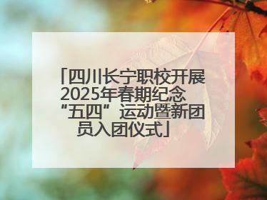 四川长宁职校开展2025年春期纪念“五四”运动暨新团员入团仪式