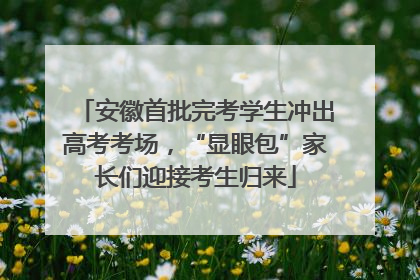安徽首批完考学生冲出高考考场，“显眼包”家长们迎接考生归来