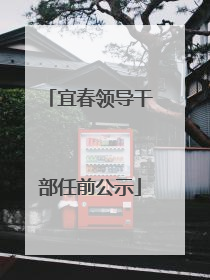 宜春领导干部任前公示