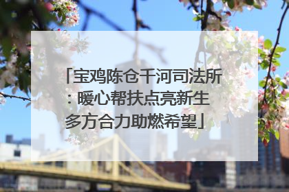 宝鸡陈仓千河司法所：暖心帮扶点亮新生 多方合力助燃希望