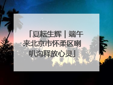 夏耘生辉｜端午来北京市怀柔区喇叭沟释放心灵