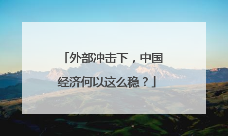外部冲击下，中国经济何以这么稳？