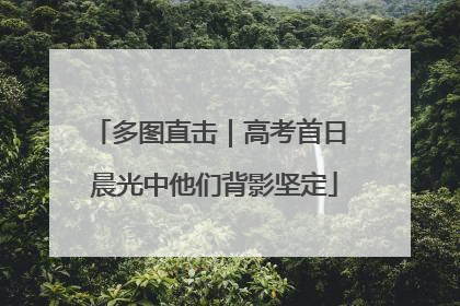 多图直击｜高考首日 晨光中他们背影坚定