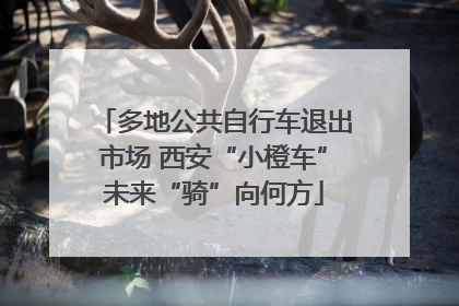 多地公共自行车退出市场 西安“小橙车”未来“骑”向何方