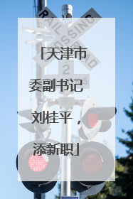 天津市委副书记刘桂平，添新职